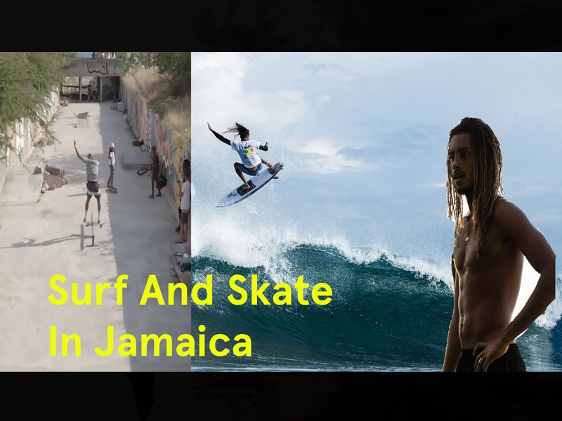 SHAMA BECKFORD SURF AND SKATE IN JAMAICA