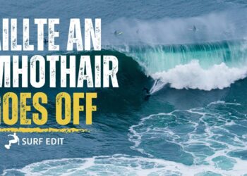 Como surfista de olas grandes y dedicado a la fotografía y video, el irlandés Frostry Niemann tiene ahora como objetivo revivir momentos épicos, como esta espectacular sesión en Aileens.