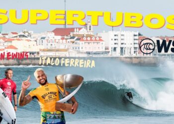 El joven mallorquín Xavi Lucena se acercó hasta Portugal en los días previos a la prueba del CT para experimentar lo que es compartir con los pros las olas de Supertubos.