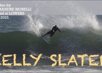Kelly Slater se pasó por Lowers Trestles en California para poner a prueba nuevos modelos de sus tablas, y suponemos que para ir calentando motores para la próxima cita del CT en el Surf Ranch.