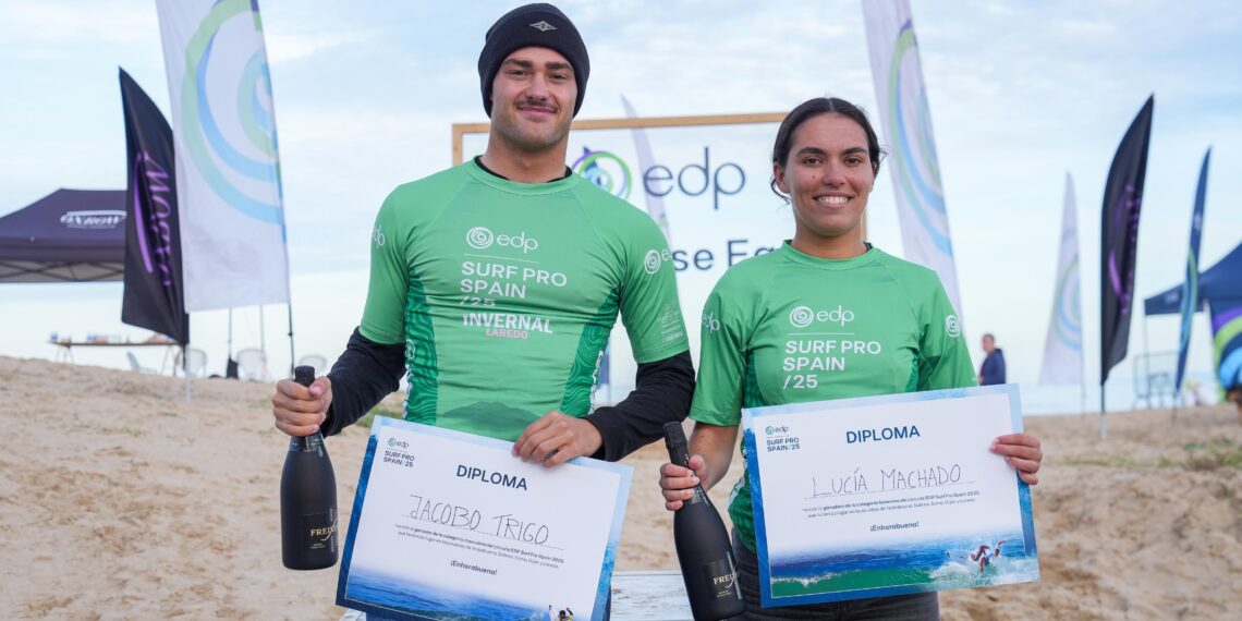 Jacobo Trigo y Lucía Machado, ganadores de la liga EDP Surf Pro Spain 2025