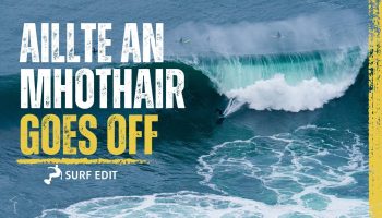 Como surfista de olas grandes y dedicado a la fotografía y video, el irlandés Frostry Niemann tiene ahora como objetivo revivir momentos épicos, como esta espectacular sesión en Aileens.