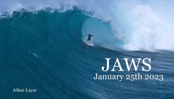 Otra gran sesión de olas grandes en Jaws, que volvió a mostrarse como una de las derechas con mayor tamaño surfeable del mundo en un entorno de agua cálida y clima hawaiano.