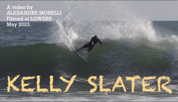 Kelly Slater se pasó por Lowers Trestles en California para poner a prueba nuevos modelos de sus tablas, y suponemos que para ir calentando motores para la próxima cita del CT en el Surf Ranch.