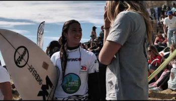 La Liga Iberdrola femenina de surf también acudía esta cita en la localidad gaditana de Barbate; la canaria Melania Suarez se imponía a Nadia Erostarbe, Lucía Machado y Janiere González-Etxabarri.