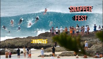 La semana pasada la costa de la Gold Coast recibió una gran marejada que hizo de Snapper Rock un festival de bajadas críticas, tubos y caídas ante la atenta mirada de cientos de curiosos