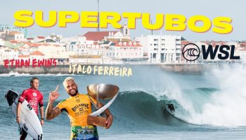 El joven mallorquín Xavi Lucena se acercó hasta Portugal en los días previos a la prueba del CT para experimentar lo que es compartir con los pros las olas de Supertubos.