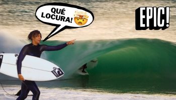 Mientras todo esto sucedía en el norte de España, el joven surfista mallorquín Xavi Lucena pasaba unos días por tierras andaluzas haciendo amigos y pillándose buenos tubos